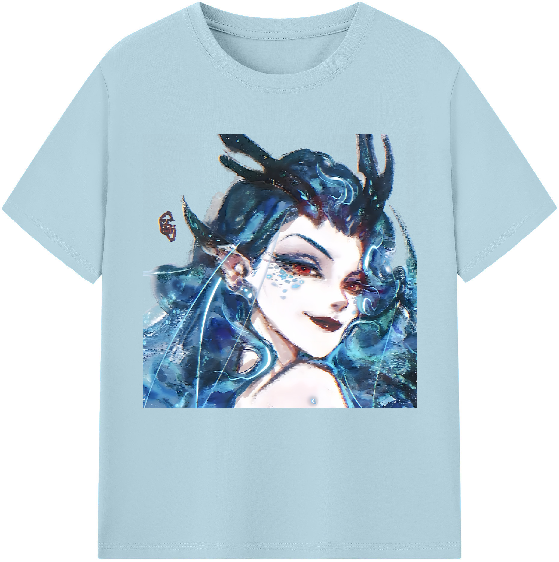 （画像用） Ne Zha 2 ナタ 魔童の大暴れ 綿100％半袖Tシャツ（フロントプリント）